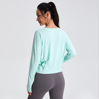 Women's Loose Fit Long Sleeve Yoga & Running Top with Sun Protection