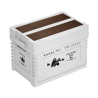 Foldable Double-Layer Outdoor Storage Box with Side Opening for Camping Car Trunk Home Use
