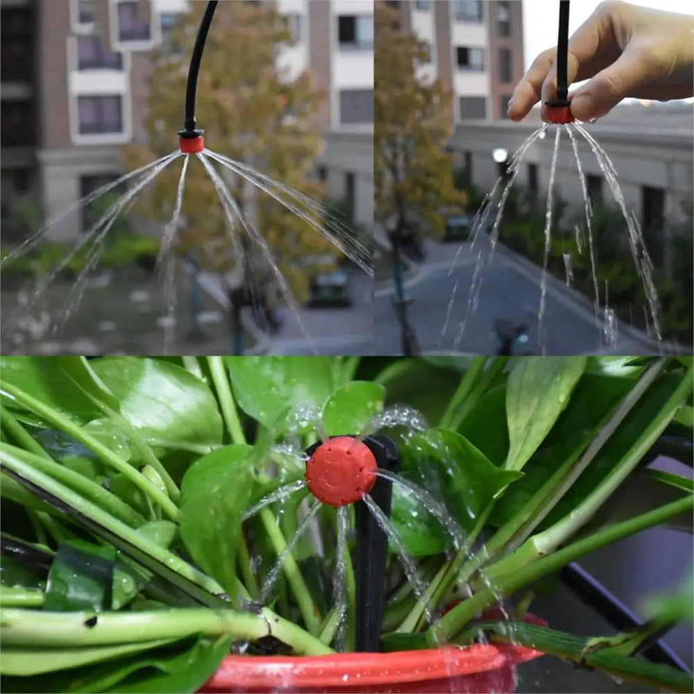 DIY Drip Irrigation Kit with Adjustable Emitters for Garden and Plant Watering