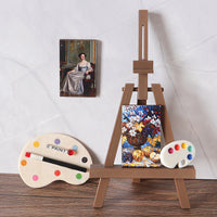Miniature Dollhouse Easel and Palette Set for DIY Craft and Decoration