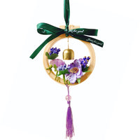 Handmade DIY Wind Chime Material Kit Bamboo Ring Hanging Ornament Balcony Home Decor Retro Style