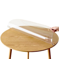 Clear PVC Round Tablecloth Waterproof Oil-Proof Non-Slip Dining Table Protector Mat