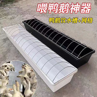 Large Capacity Poultry Feeder and Waterer Trough for Chickens, Ducks, Geese