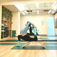 Large Wooden Pilates Balance Board for Core Training and Yoga Fitness