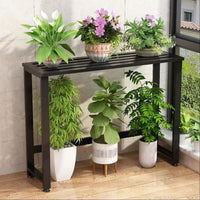 Outdoor Rustproof Iron Plant Stand for Balcony and Patio, AC Unit Cover Shelf, Garden Display Rack