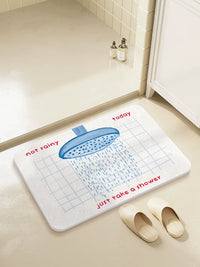 Diatomaceous Earth Bath Mat Super Absorbent Quick Dry Non-Slip Bathroom Floor Mat