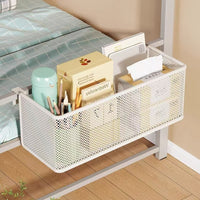 Dormitory Bedside Hanging Storage Basket for Students, Upper Bunk Organizer