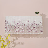 Air Conditioner Dust Cover for Wall-Mounted Units, Universal Fit, Full Coverage with Lace Trim
