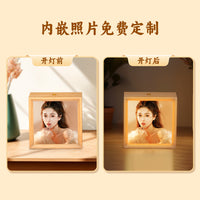 USB Rechargeable LED Photo Frame Night Light for Bedroom Decor and Gifts