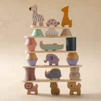 Wooden Stacking Blocks Early Education Toy Set for Kids