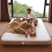 Outdoor Camping 20cm PVC Inflatable Air Mattress Sleeping Pad for Tent Overnight Hotel Extra Bed