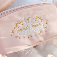 Ballet Tutu Pointe Shoe Bag / Cosmetic Bag with Zipper
