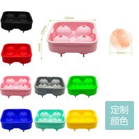 Silicone Ice Cube Trays with Lids for Home Bar, Square and Round Ice Ball Makers