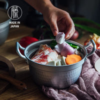 Hokuriku Aluminum Japanese-Style Ramen Noodle Pot with Double Handles, Sukiyaki Hot Pot