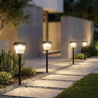Solar Powered LED Garden Landscape Lights Outdoor Waterproof Ground Plug Lamp for Yard Patio Pathway Decoration