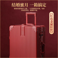 Wedding Luggage Set for Bride, Red Hardshell Suitcase with Spinner Wheels and TSA Lock
