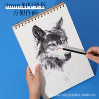 Thickened Flip-Top Tearable Coil Sketchbook A4 for Students, 96 Pages