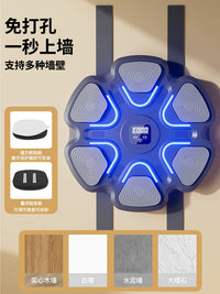 Smart Music Boxing Machine Wall Target for Adults and Kids, Electronic Punching Pad for Indoor Training