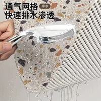 Solid Color Hollow Loop Pile Bath Mat Non-Slip Shower Room Drain Mat Customizable