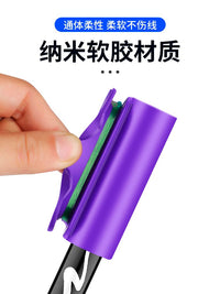 Silicone Fishing Rod Tip Protector with Line Winder Stopper, Anti-Tangle Fishing Line Organizer