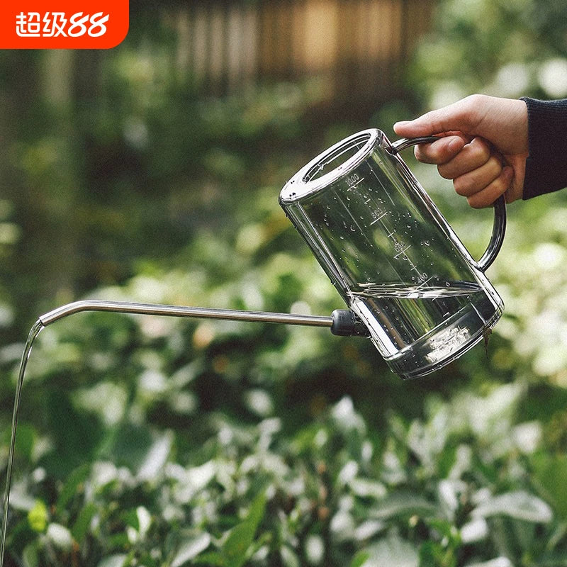 Stainless Steel Long Spout Watering Can for Indoor Outdoor Plants