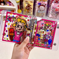 Cute 3-inch Mini Photo Album with Shaker Cover for K-Pop Photocards and Collectibles