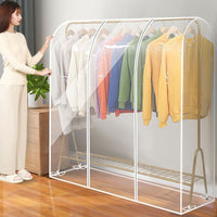 Garment Dust Cover for Clothes Rack, Transparent Moisture-proof Wardrobe Organizer for Home and Dormitory