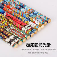 Maple Wood Drumsticks for Beginners, Anti-Slip Painted Drum Sticks for Jazz and Snare Drums