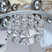 Double A Grade Clear Brazilian White Crystal Beaded Bracelet