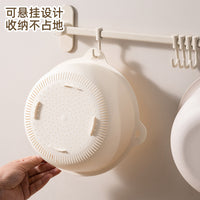 Double-Layer Kitchen Colander Bowl Set for Washing and Draining Vegetables, Thickened Material