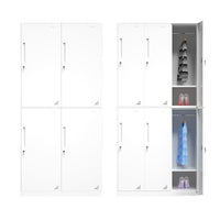 Gym Locker Room Steel Cabinet with Lock for Employees and Dormitories, Multi-door Storage Locker for Changing Rooms