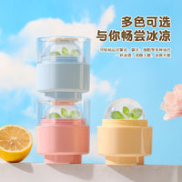 Spherical Ice Cube Mold with Lid for Whiskey and Cocktails, Press-Type Ice Ball Maker
