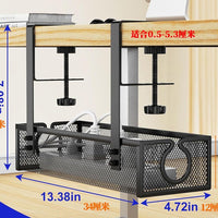 Under Desk Cable Management Tray Power Strip Organizer Basket for Office Home