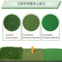 3-in-1 Golf Hitting Mat Portable Folding Indoor Outdoor Putting Chipping Practice Mat
