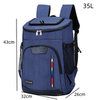 Insulated Backpack Cooler Bag, 35L Large Capacity, Waterproof, for Outdoor Picnics, Food Delivery