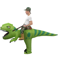 Inflatable Dinosaur Rider Costume for Adults and Kids - T-Rex Halloween Party Outfit