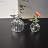 DIY Miniature Dollhouse Wavy Mouth Glass Vase for Crafts
