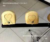 5-Tone Wooden Fish Percussion Set with Stand for Folk Music Performance