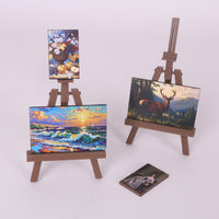 Dollhouse Miniature Easel and Classical Oil Painting Set (3 Pieces)