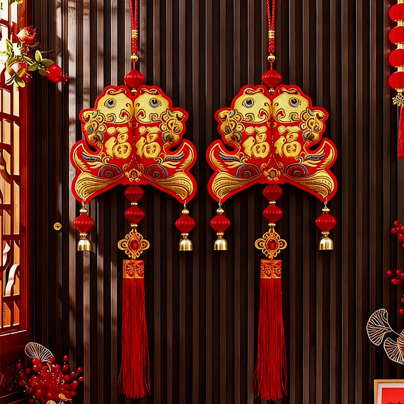 Chinese Knot Lucky Fish Hanging Ornament for Spring Festival Decoration