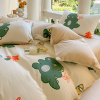 Cartoon Print 3-Piece Duvet Cover Set for Twin Beds
