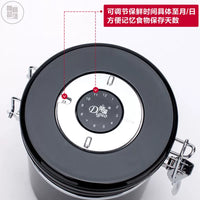 Stainless Steel Coffee Bean Storage Canister with CO2 Valve and Date Tracker