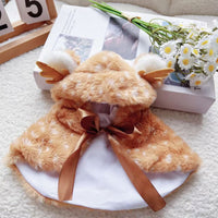 Christmas Reindeer Pet Cloak with Hat for Dogs and Cats