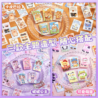 Kabaxiong Dress-Up Sticker Book for Girls, Cartoon Princess Mini Portable Journal Decoration