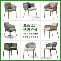 Outdoor Patio Garden Aluminum Wicker Bistro Set with Round Table and Chairs for Balcony Cafe