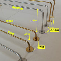 Stainless Steel Wall-Mounted Garment Display Rack for Lingerie and Bras