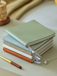 Premium Lychee Grain Soft Leather Notebook for Journaling, Sketching, and Studying