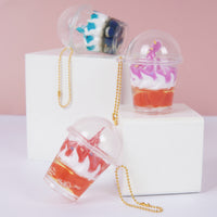 Mini Ice Cream Sundae Cup Keychain Charm for Bags and Phones