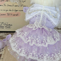 Handmade Pet Princess Dress with Glitter Stars and Multi-layer Tulle Skirt
