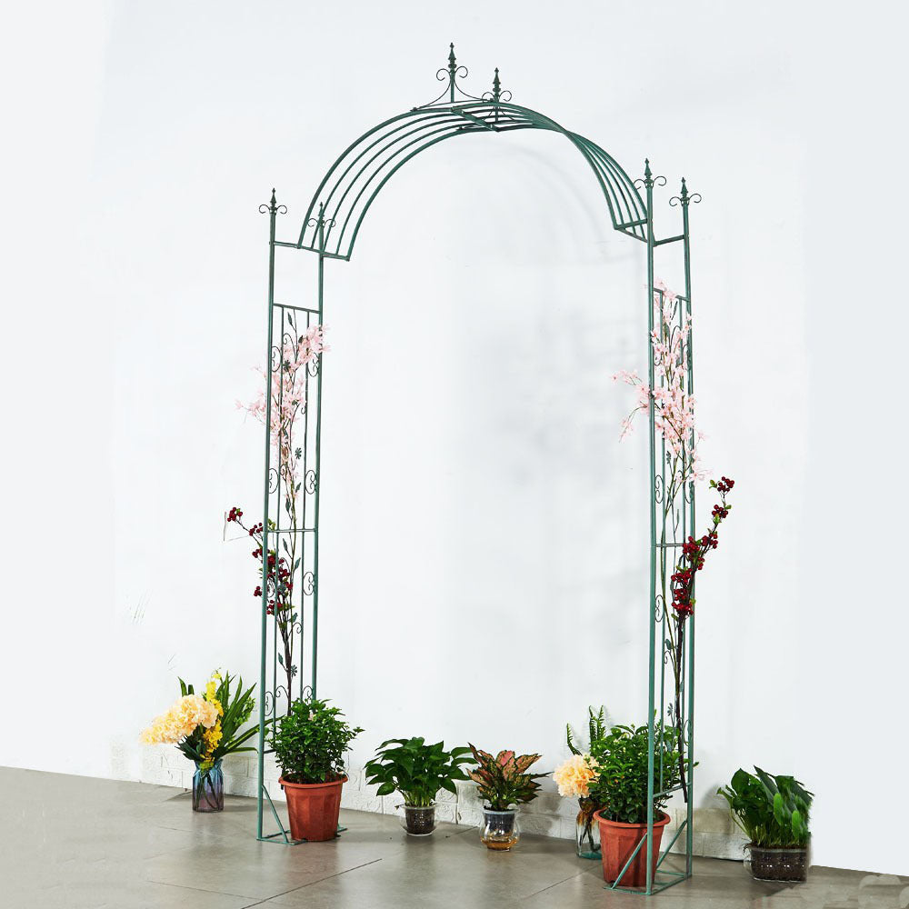 European Vintage Wrought Iron Garden Arch Trellis for Climbing Plants